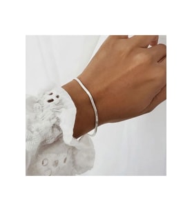 İtalyan Ezme Çelik Zincir Bileklik Silver Renk Çelik Bileklik Unisex Ürün