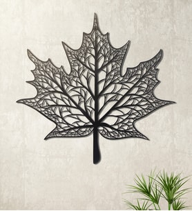 Gowpenart Meşe Yaprağı Ev&Ofis Metal Duvar Tablosu- 56x59 Cm