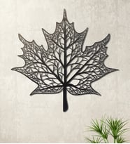Gowpenart Meşe Yaprağı Ev&Ofis Metal Duvar Tablosu- 56x59 Cm