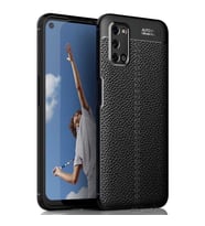 Oppo Reno A92 Kılıf Esnek Pu-Deri Leather-Pu Serisi Protected Case (Siyah)