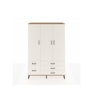 Hyperion Gardrop 5 Raflı 5 Çekmeceli Tek Askılı 132x44x195 Çam-Aytaşı
