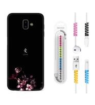 Samsung J6 Plus J7 Prime J7 Pro M20 Kılıf Kablo Koruma Spiral Silikon Love 1629