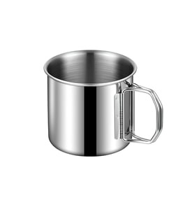 Çelik 330 ml. Katlanır Kulp Kahve Kamp Bardağı Fincanı cin573