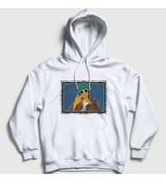 Presmono Unisex Beyaz Nirvana Kurt Cobain Kapüşonlu Sweatshirt 35850tt