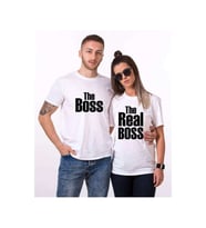 Tshirthane  Boss Realboss Sevgili Kombinleri Tshirt Kombini (Beyaz)