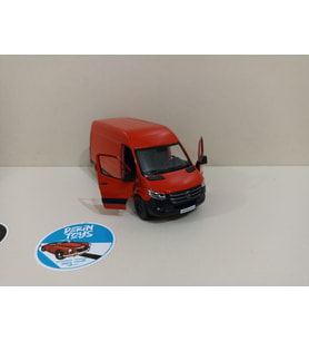 Mercedes Sprinter Metal Model Oyuncak Araba 13 Cm ( ÖZEL PLAKALI ) (Kırmızı)