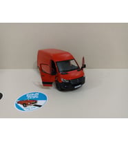 Mercedes Sprinter Metal Model Oyuncak Araba 13 Cm ( ÖZEL PLAKALI ) (Kırmızı)