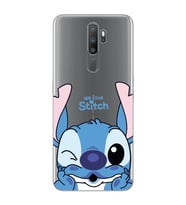 Oppo A5 2020 / A9 2020 Uyumlu We Love Stitch Desenli Şeffaf Telefon Kılıfı