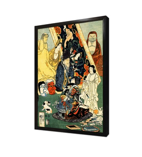Japon Sanatı Çerçeveli Mdf Tablo