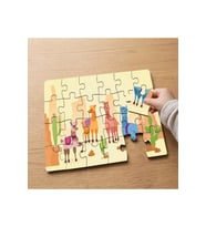 Rengarenk Lamalar Tasarımlı 24 Parça Ahşap Çocuk Puzzle MPK0818