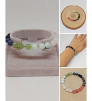 Doğal Taş Huzur-Mutluluk Bilekliği 8mm Unisex (55766)
