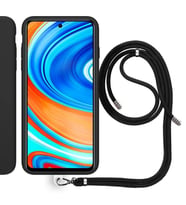 Xiaomi Redmi Note 9 Pro İp Askılı Silikon Kılıf Siyah
