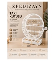 Çok Amaçlı Takı Kutusu ve Standı, Küpe, Kolye, Yüzük, Toka Düzenleyici