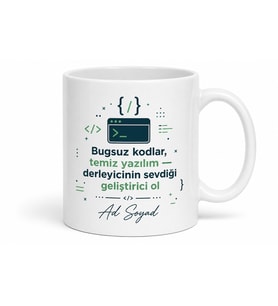 Bilgisayar Programcılığı Okuyanlara Bugsuz Kodlar Temiz Yazılım Kupa Bardak Hediye