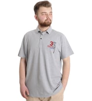 Mode XL Büyük Beden Erkek T-shirt Polo CAPTIAN 23338 Grimelanj