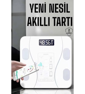 Tartı Baskül Dijital Elektronik Tartı Vücut Analiz Wifi Akıllı Yağ Ölçer