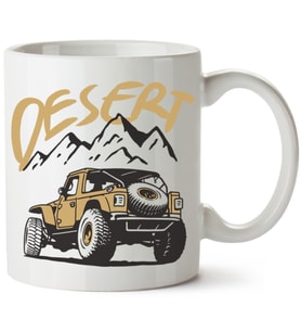 Desert Baskılı Porselen Kupa Bardak