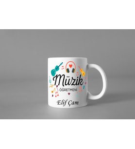 müzik öğretmeni özel tasarım kupa bardak