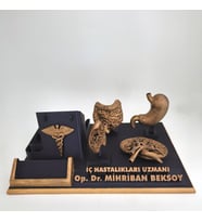 Kişiye Özel Dahiliye Doktoru Masa İsimliği Kartvizitlik - İç Hastalıkları Uzmanı Yeni İş Hediyesi