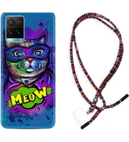 Vivo Y11S Y21S Y20 Y20S Y70 Kılıf Boyun Asklı Rasta Silikon Super Meow 1715