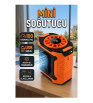 USB Şarjlı Mini El ve Boyun Fanı 100 Kademeli Ayarlanabilir Hızlı Taşınabilir Soğutucu