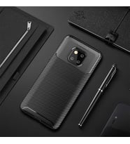 Huawei Mate 20 Pro Kılıf Karbon Silikon Case (Siyah)