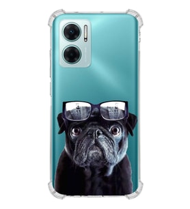 PrintiFy Xiaomi Redmi Note 11E Uyumlu Köpek 3 Baskılı Şeffaf Köşe Korumalı Antişok Kılıf