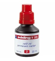Edding T25 Permanent Marker Mürekkebi 30 ml. KIRMIZI 