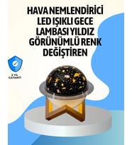 Projektör Işıklı Ve Aromaterapi Destekli Taşınabilir Nemlendirici Cihaz Usb Bağlantılı