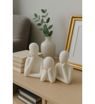 Soyut Aile Heykeli – Minimalist & Anlam Yüklü Dekoratif Set