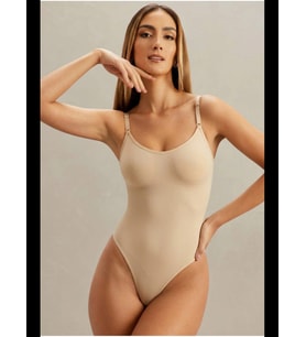 Night Kadın Dikişsiz Örgü Askılı Full Body