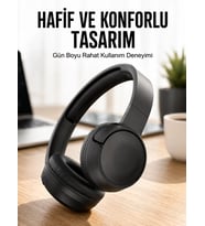 Kulak Üstü Kablosuz Bluetooth Kulaklık Gürültü Önleyici Uzun Şarj Süreli