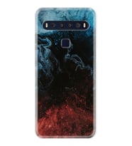 TCL 10L 10 Plus 10SE 20E 20SE 30SE L7 Kılıf Desemli Silikon Red Blue Black Abstact 1386