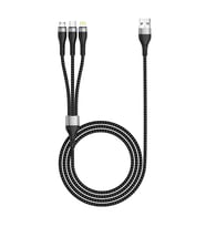 Zore ZR-43 3in1 USB-A to Lightning – Type-C – Micro Şarj ve Data Kablosu 20W 1.5M