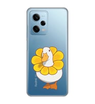 Redmi Note 12 Pro 5G Uyumlu Tatlı Ördek Desenli Şeffaf Telefon Kılıfı
