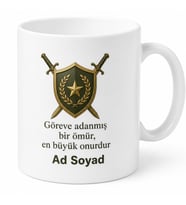 İsme Özel Komutan Yazılı Kupa Bardak Özel Tasarım Hediye