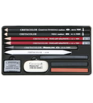 Cretacolor Teacher's Choice Drawing Set Profesyonel Çizim Seti 11 Parça Metal Kutu (400 33) 