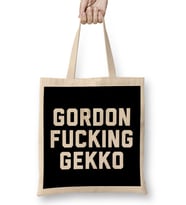 Gordon Fucking Gekko Bez Çanta Uzun Saplı