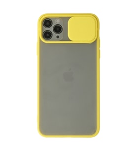 Iphone 11 Kılıf Palm Buzlu Kamera Sürgülü Silikon - Sarı