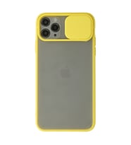 Iphone 11 Kılıf Palm Buzlu Kamera Sürgülü Silikon - Sarı