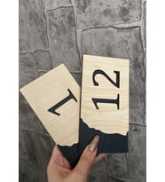 Meşe Serisi 1-12 Arası 12 Adet MDF Kapı Numarası