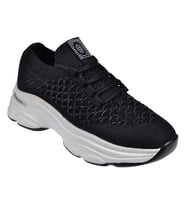Voyager Taş Detaylı Triko Kadın Spor Ayakkabı Sneaker VOY-064 SİYAH