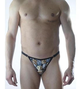 Mulvxbrf Brf02 Erkek Metalli Zar Desenli Slip Çamaşır (Mulvix)
