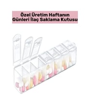 Özel Üretim Kompakt Sağlık Dostu Haftanın Günleri 7 Günlük İlaç Tablet Saklama Kutusu