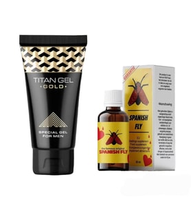 TİTANJEL GOLD PENİS BAKIM JELİ + SPANİSH FLY BAYAN UYARICI DAMLA (AZDIRICI DAMLA)