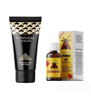 TİTANJEL GOLD PENİS BAKIM JELİ + SPANİSH FLY BAYAN UYARICI DAMLA (AZDIRICI DAMLA)