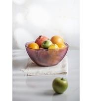 Akrilik Barok Mürdüm Büyük Kare Meyve & Salata Kasesi & Karıştırma Kabı / 3,3 Lt (Cam Deği̇ldi̇r)