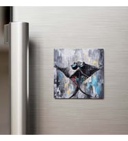 Stingray - Vatoz - Güneş Gözlüklü Style - Buzdolap Magneti - 9x9 Cm