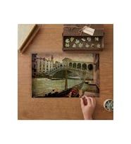 Rialto Köprüsü - Vedendik Sokakları Tasarımı 240 parça Ahşap Puzzle Ahşap Kutuda MP01520