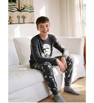 LCW Kids Gri Star Wars Baskılı Erkek Çocuk Pijama Takım